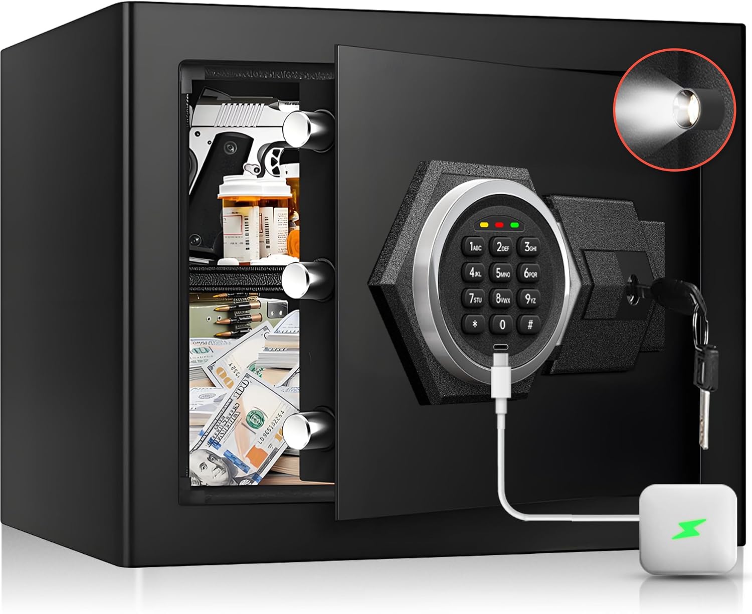 Lockbox Key Secure - صندوق أمان منزلي مقاوم للحريق -
