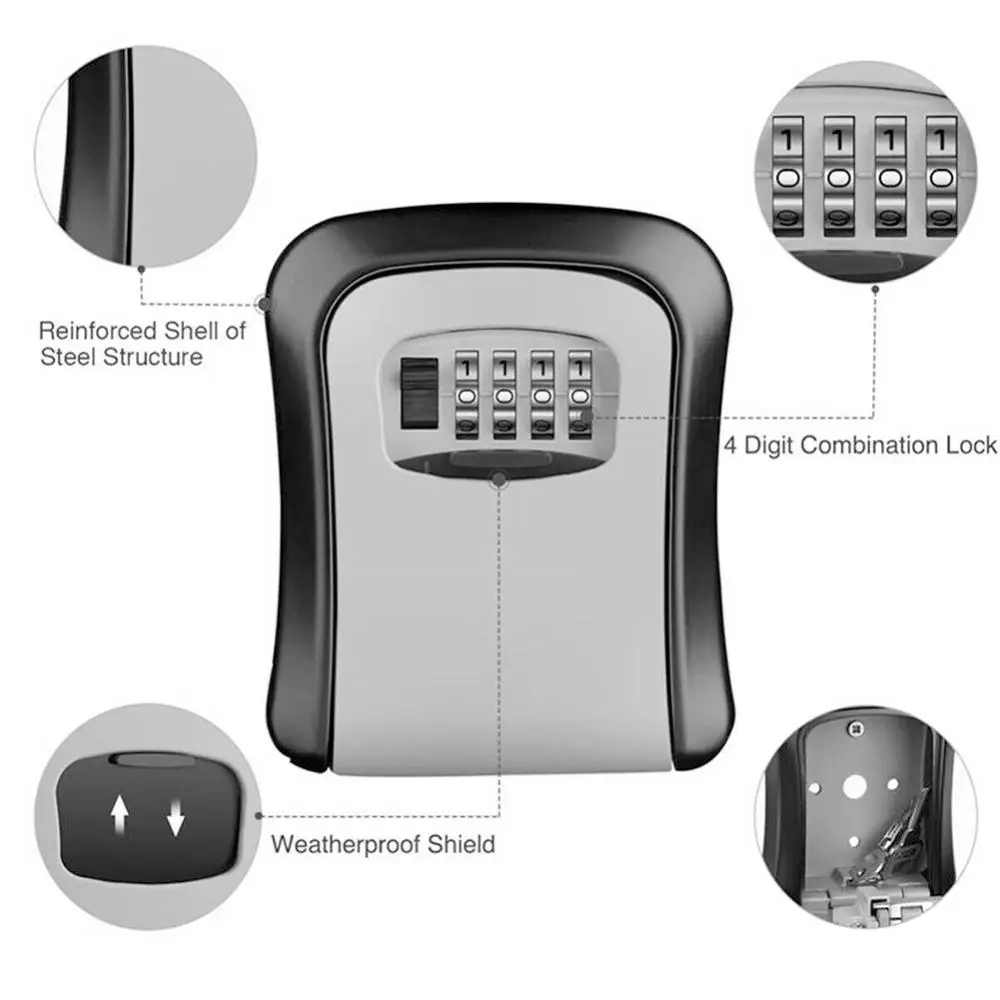 صندوق قفل مفاتيح مثبت على الحا - مراجعة Lockbox Key Secure وسعره