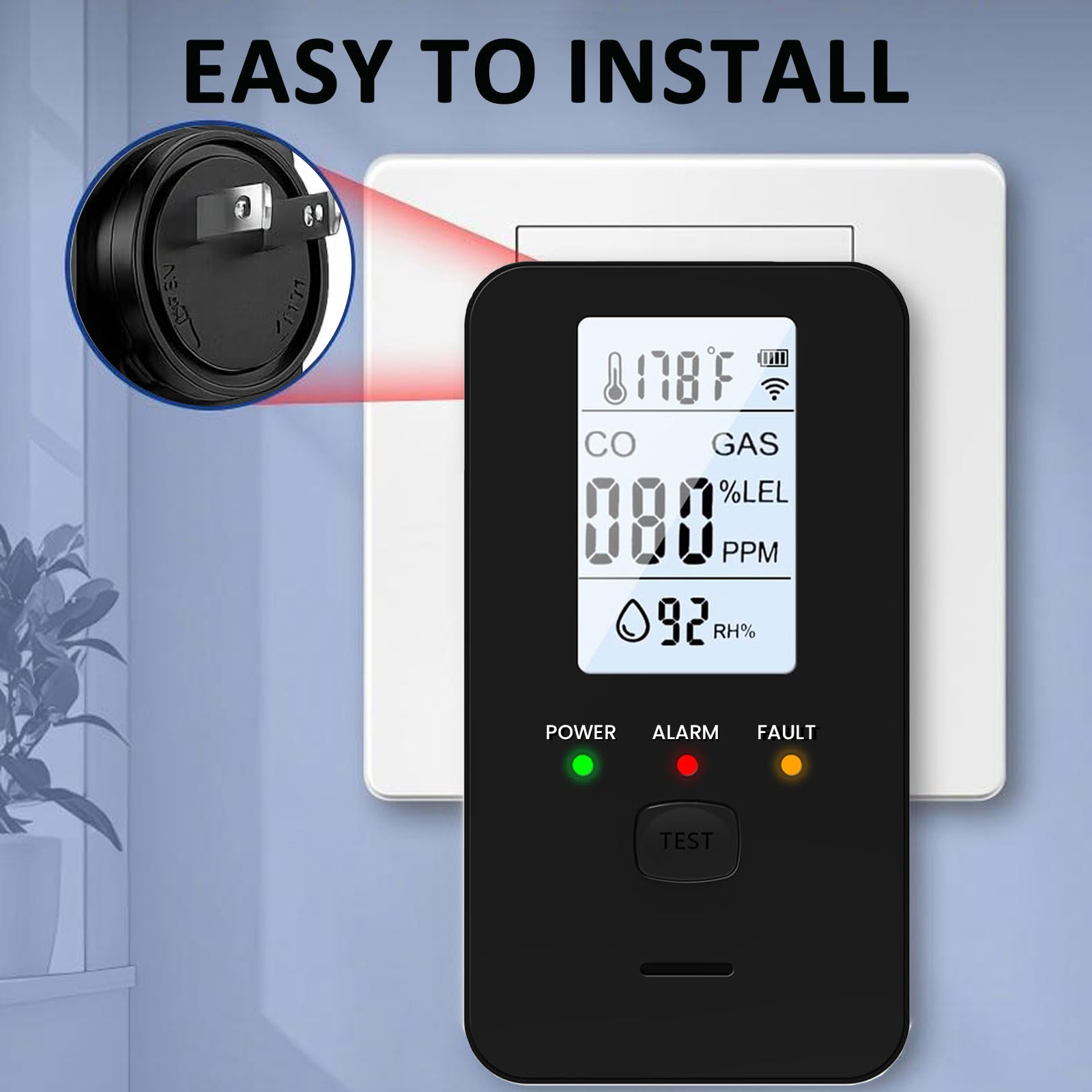 جهاز كشف الغاز وأول أكسيد الكر - مراجعة Co Detector Plug وسعره